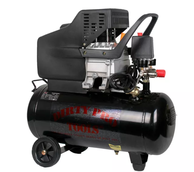 Air Compressor 24 Litre 8 Bar 115Psi Electric 24L Dirtypro Tools 25