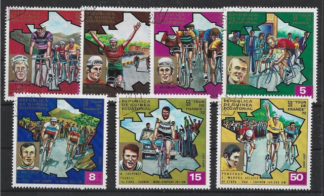 s375 ÄQUATORIALGUINEA/ 50. Tour de Frane  MiNr 259-65 o