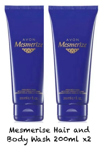 AVON Mesmerise  Hair & Body Wash 200ml X2