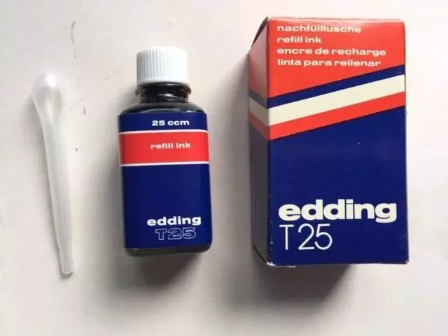 Edding T25 Nachfülltusche / refill ink  25 ccm schwarz für Marker