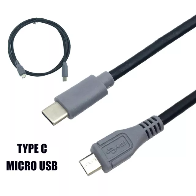 USB Type C Male to Micro USB Male Sync OTG Data Transfer Cord Cable Adapter Wire