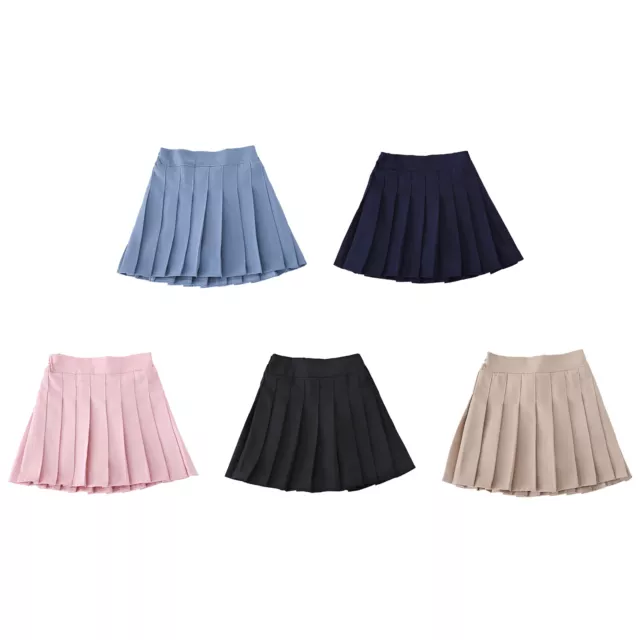 Girls Pleated Mini Skirts Tennis Short Skirt School Uniform Golf Skirts Skorts