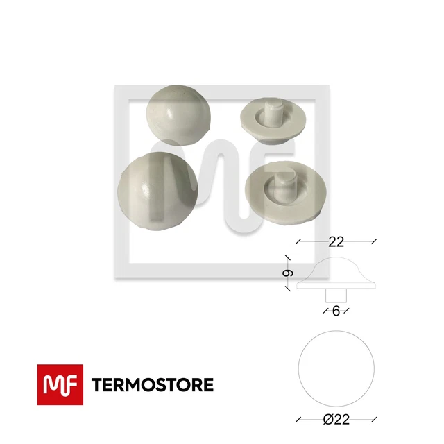 KIT 4 PZ PARACOLPI PER COPRIVASO SEDILE WC GOMMINI DIAM 22 Mm X 9 H kit-4-pz-paracolpi-per-coprivaso-sedile-wc-gommini-diam-22-mm-x-9-h