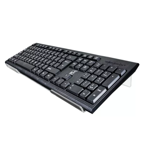 Clear Acrylic Keyboard Tilting Stand Computer Gaming 15.7W x 1.6H x 5.3"D