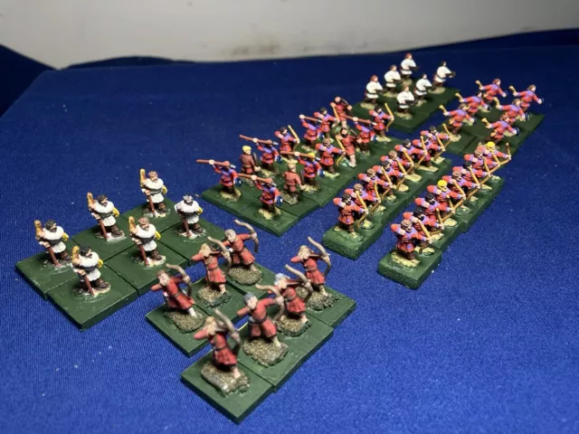 15mm Painted Late Roman / Byzantine Archers Javelin Slingers Crossbow x55