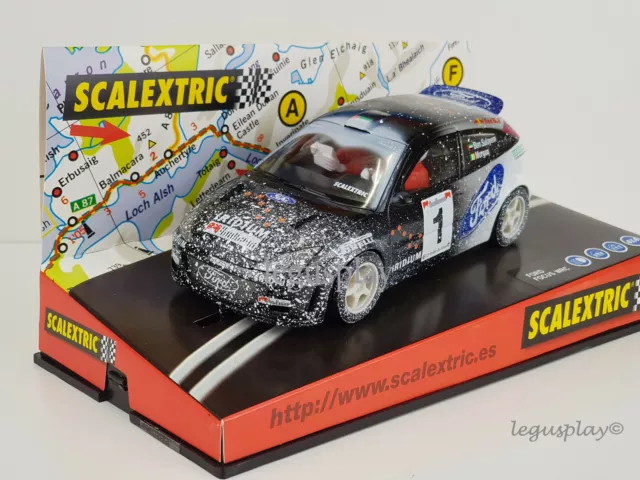 Slot car scalextric 6062 Ford Focus WRC " Effet Neige " - Ben Sulayem / Morgan