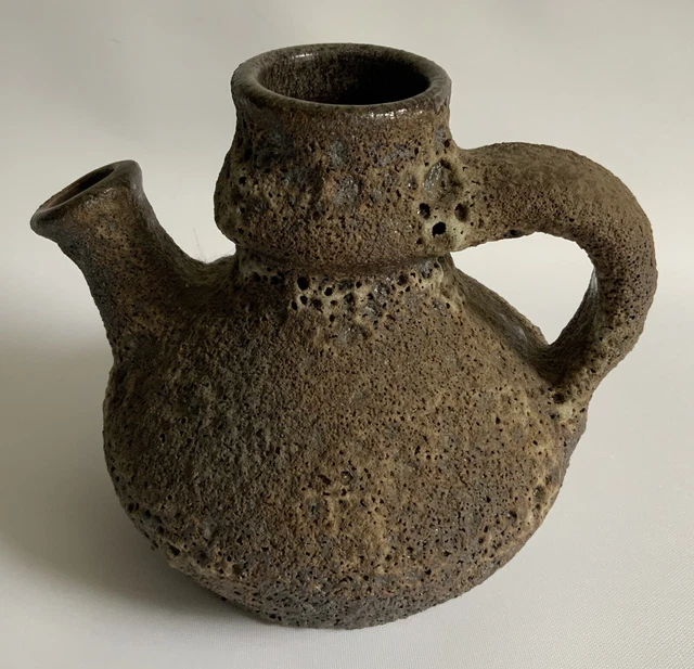 Jopeko Kermik Vintage Brutalist West German Lava Glaze Jug