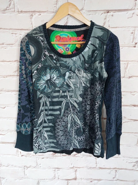 Top camicia camicetta donna Desigual Maglione a maniche lunghe XL