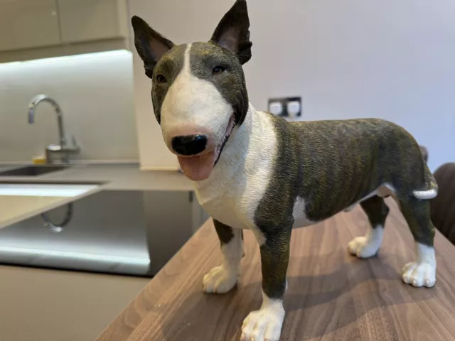 English bull terrier dog resin figurine