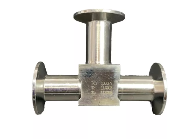 Fluid Line Technology Sanitary Tri-Clamp Tee 1 in. Triclamp 316L Stainless Steel