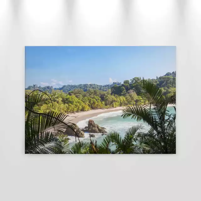 Toile Voyage Bleu Nature Costa Rica Vert Châssis Plage Mer