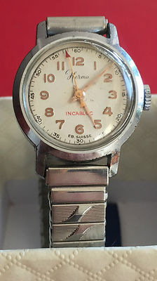 Montre Femme Vintage Mécanique Cupillard Rieme - Cadran Et Bracelet Argenté, Bon état