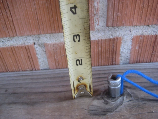 1950s 1/4" Dr. x 5/16" Size INDESTRO SUPER Double Square Socket 2810S & 8 Pt USA