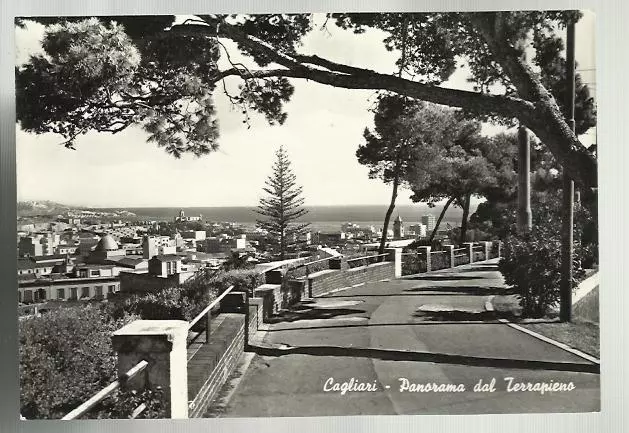 Cartolina Di Cagliari Panorama Dal Terrapieno E Strada