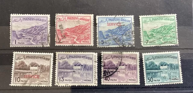 PAKISTAN 1961 SG131 , Sg132 , SG135 , SG136 ,  SG137, SG139, SG140 & SGO76 -USED