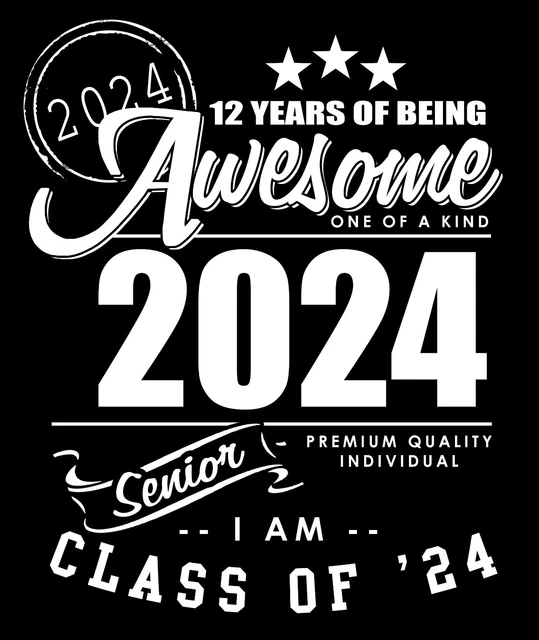 CLASS OF 2024, Senior 2024 Tshirt, Retro Awesome Graduation Gift