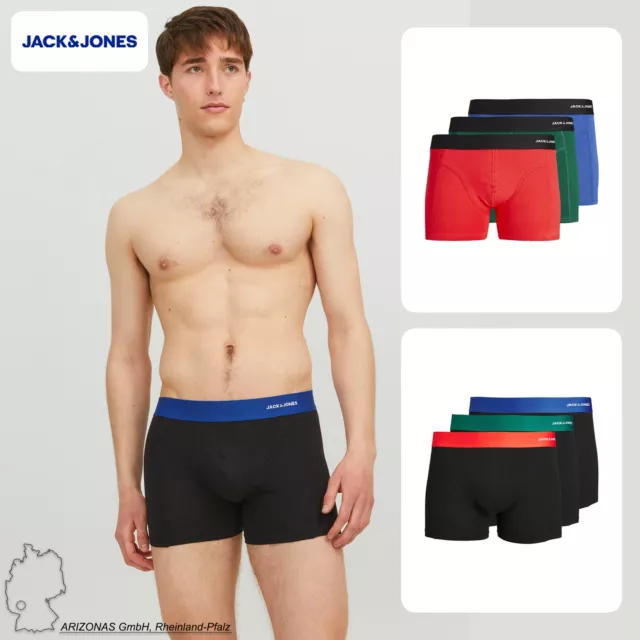 JACK & JONES 3-Piece Pack Boxer Trunks Set Retro Underwear JACLUCAS