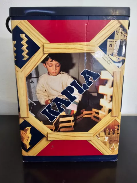 Kapla Holzspielzeug-Box Vintage - Bausteine Kreativset - 200 Steine