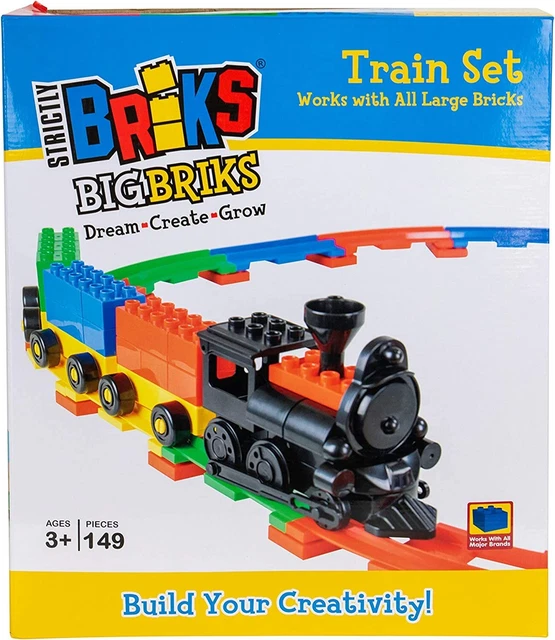 149 Pcs DIY Big Building Blocks Toys - Duplo Compatible Bricks - Kids Train Set