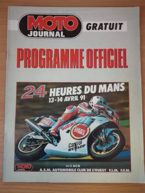 Programme officiel ACO Moto Journal 24 Heures du Mans Moto Endurance 1991