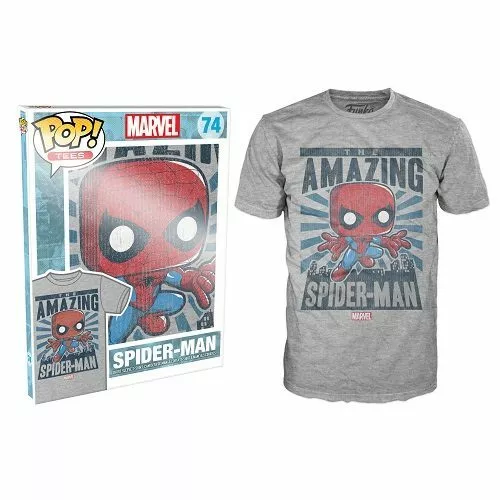 Funko Pop Tees Marvel Amazing Spiderman Licensed Adult T Shirt! NEW! S - 2XL