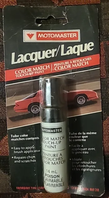 Vintage Motomaster Car Lacquer Color Match Touch Up Paint USA Made New Old Stock