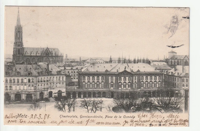 METZ - Moselle - CPA 57 - Places - the theatre place de la Comédie