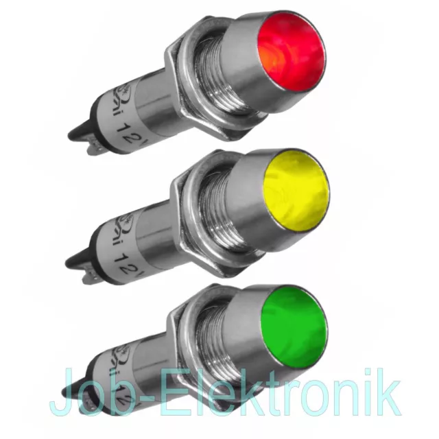 LED SIGNALLAMPE SIGNALLEUCHTE Kontrollleuchte Leuchtmelder 12V 230V 8mm  konkav EUR 2,49 - PicClick DE
