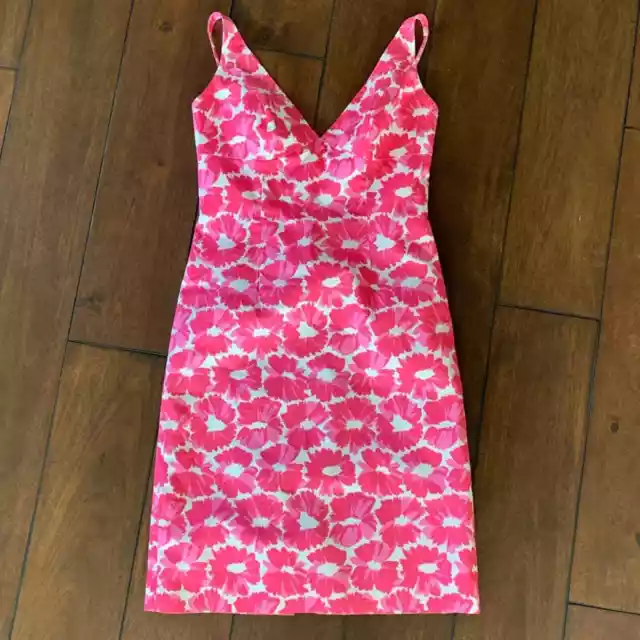 NWOT Milly hot pink daisy’s cotton sun dress Size 2
