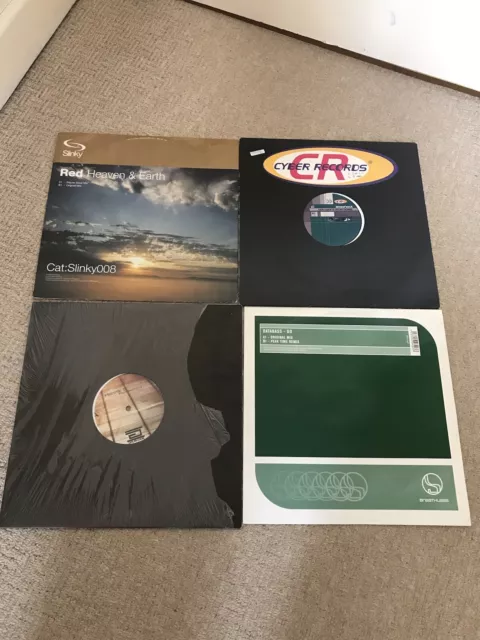 Progressive House Music 12” Vinyl Record 4 Pack Classic Techno Selection