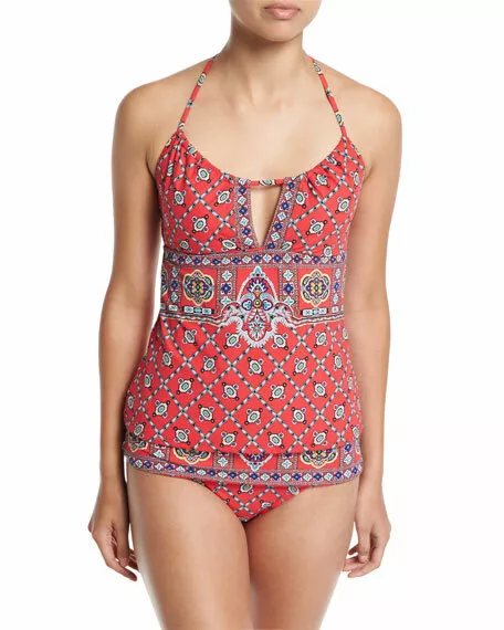 Nanette Lepore Pretty Tough Honey Ruby Tankini Swimsuit - size XS - retail $192 2