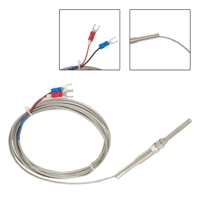 1 pz 100~1250°C termocoppia tipo K 50 mm sensori sonda 3 metri parte di ricambio