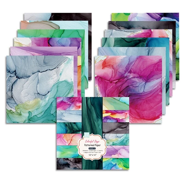 24 hojas almohadillas artesanales troqueles de corte arte fondo álbum de recortes fabricación de tarjetas (W8A5)