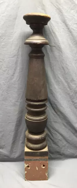 Antique Decorative Hardwood Oak Turned Newel Post 6x38 Old VTG Staircase 647-24B