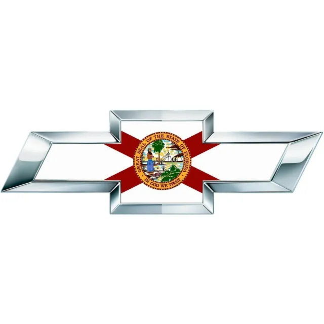 CJ 2 Silverado Florida State Flag Universal Chevy Bowtie Emblema in foglio...