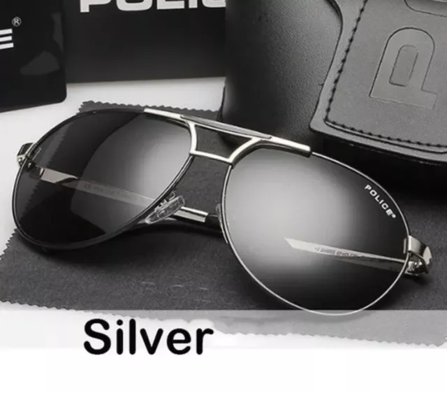 Occhiali da sole Uomo polarizzati marca Police serie S8480G DISPONIBILI SILVER