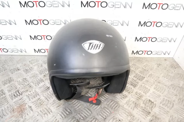 THH Open Face Half Helmet Black Motorcycle helmet XXXL