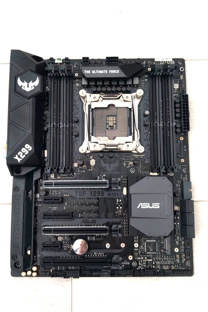 ASUS TUF X299 Mark 2 Motherboard Parts Only, IO Shield, NVME riser £54. ...