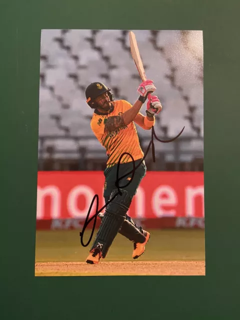 Faf Du Plessis - South Africa Cricket Signed 6X4 Photo