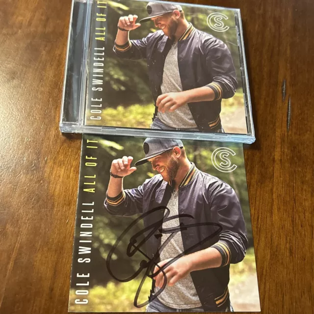 Cole Swindell Autographed All Of It Signed CD Cvr LP Album. Sealed CD