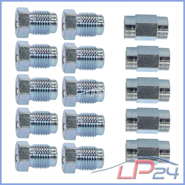 10X Raccord + 5X Connecteur Pour Tuyau Conduite De Frein Ø 4,75 Mm Pour Bmw