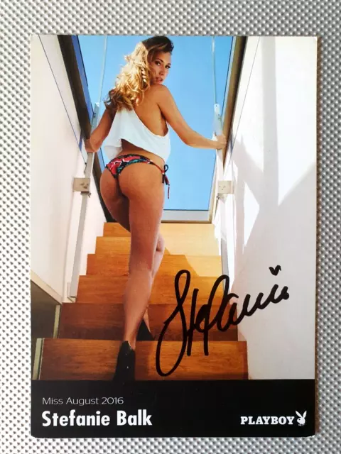 Autogrammkarte Original Signiert Stefanie Balk Playboy