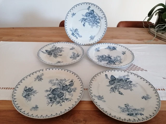 Assiette creuse en faïence de niderviller au coq