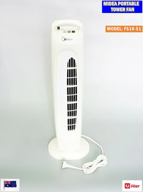 Midea Portable Tower Cooling Fan Oscillation Timer 3 Speed (FS10-S1)
