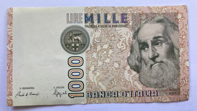 1000 Lire mille Banca D'Italia note , 1982, 