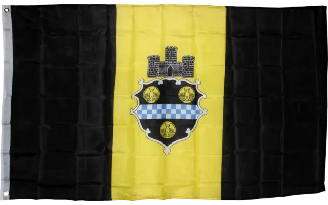 City of Pittsburgh Flag 3x5 ft Seal Emblem Banner Pennsylvania PA Yellow Black