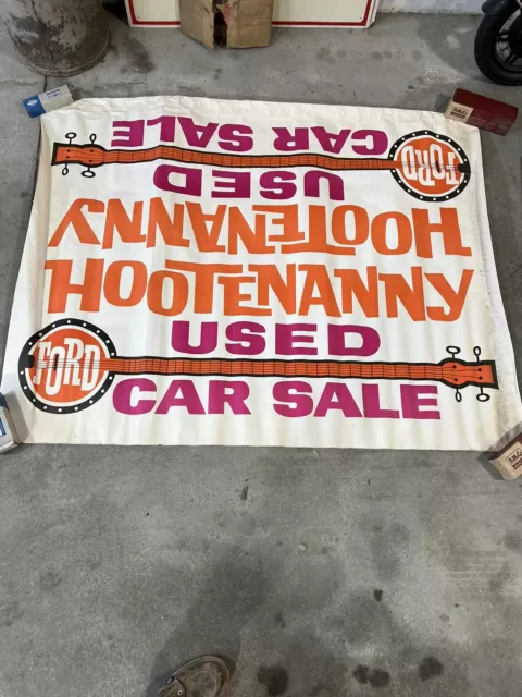 1964 Ford Dealer Promo Hootenanny Poster! Man Cave Advertisement Fseries Mustang