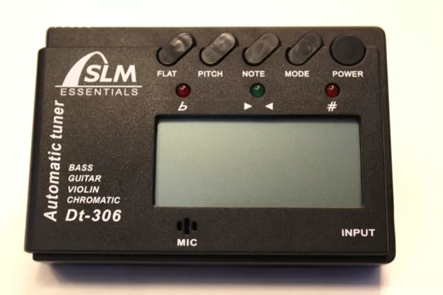 Slm Essentials Dt-306 Auto Tuner - Bass, Guitar, Violin, Chromatic + Bonus!