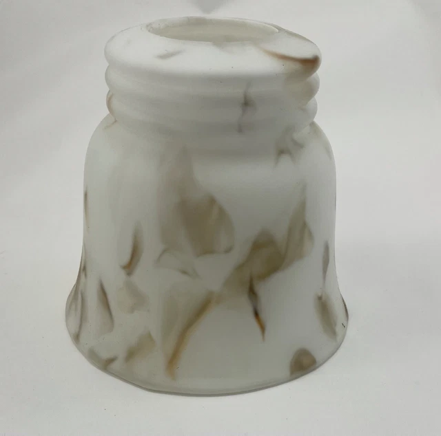 Vianne Mouth Blown Glass Shade Frosted Swirl 2.25" Fitter