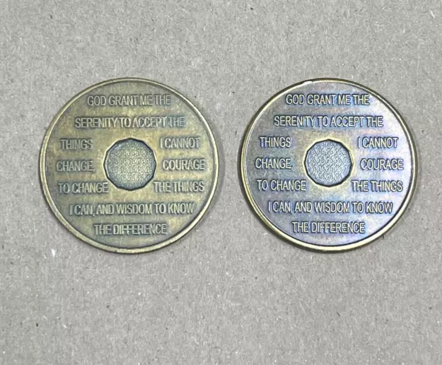 YEAR IV / 4 and V / 5 Alcoholics Anonymous AA Sobriety Medallion Chip ...